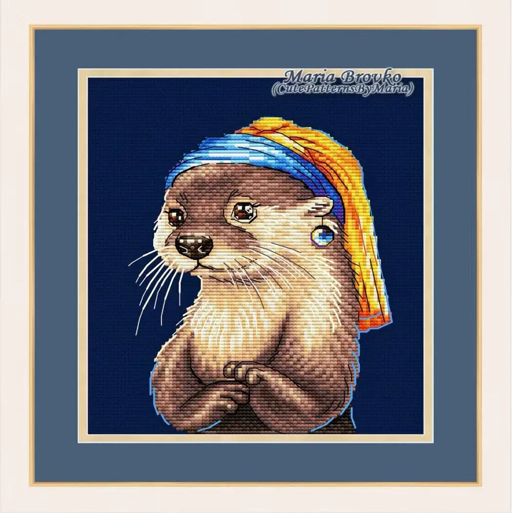 Cross Stitch Stamped Kits Beginners - [CC4223-Верблюд с жемчужными серьгами] Набор для