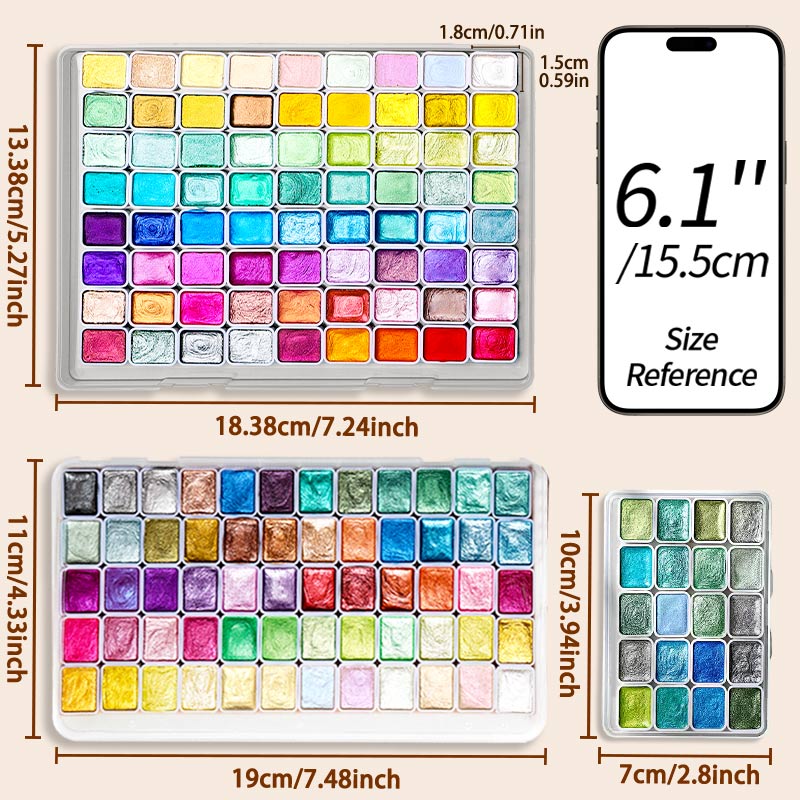 20/24/60/72 цвета жемчужный ак – обзор и цена Watercolor Paint Set Solid Pigment