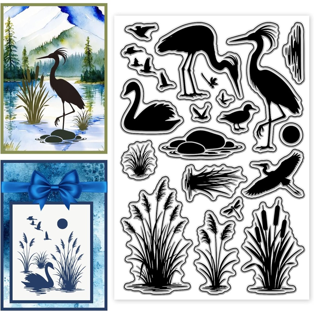 Силиконовые штампы с рисунком  – обзор и цена Clear Silicone Stamps For Card Making