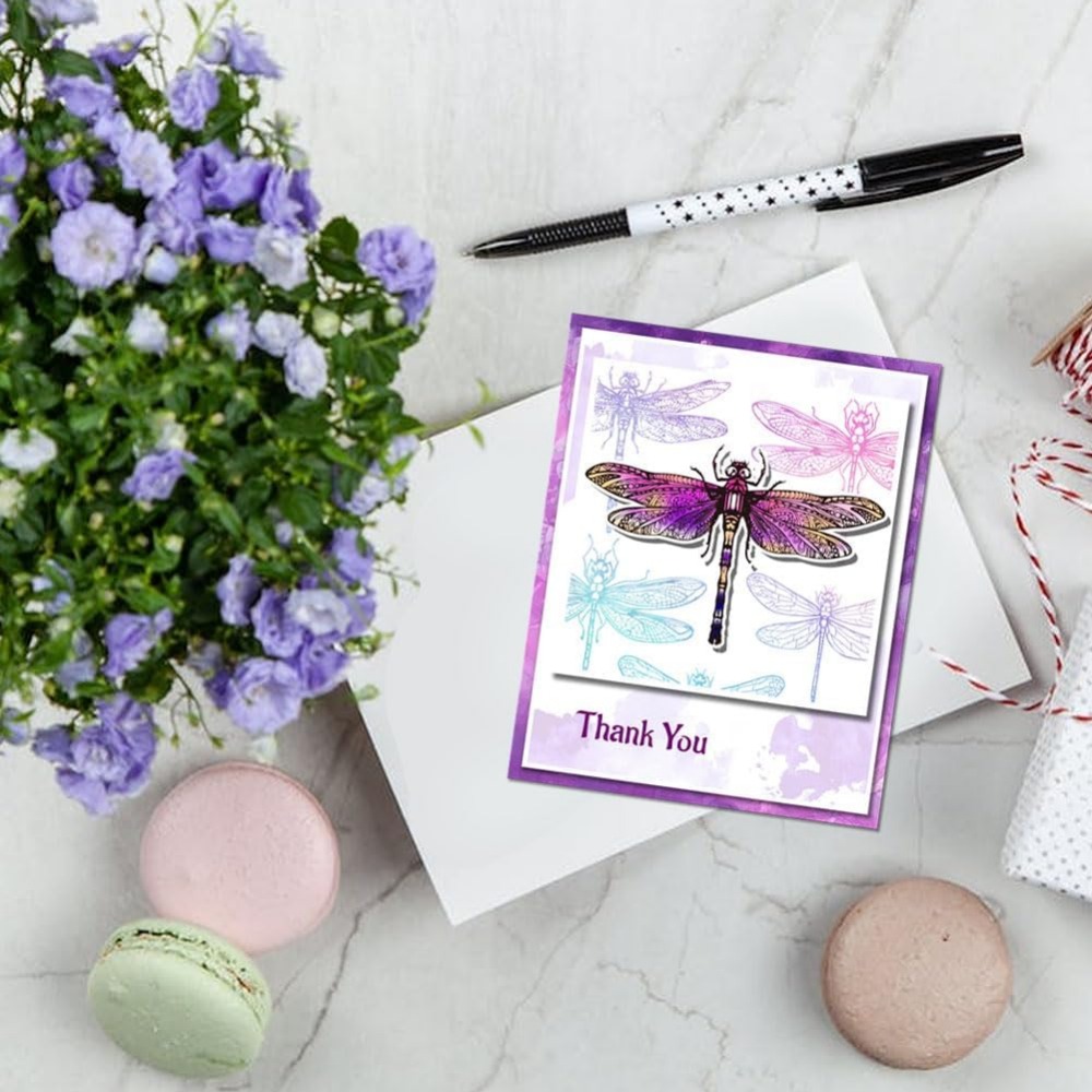 Прозрачные штампы со стрекозой – обзор и цена Clear Silicone Stamps For Card Making