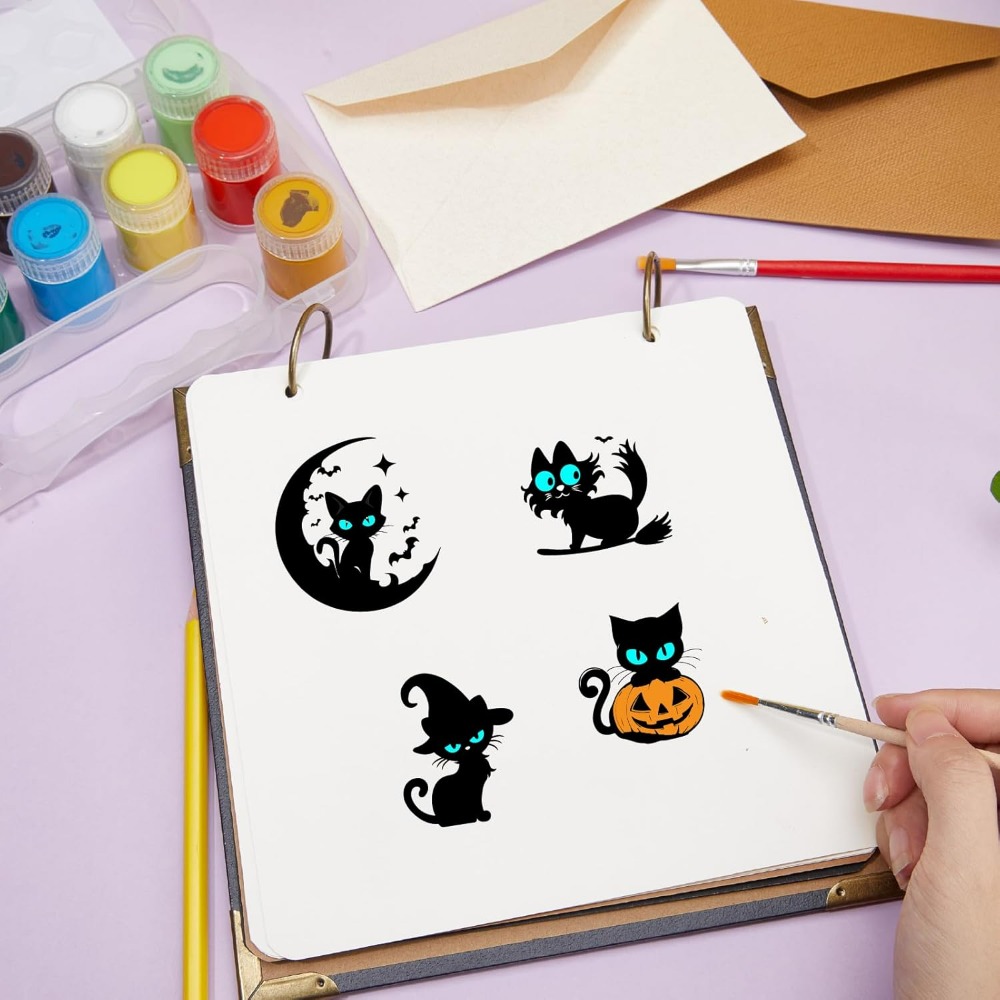 Хэллоуин Черные кошки Прозрачн – обзор и цена Clear Silicone Stamps For Card Making
